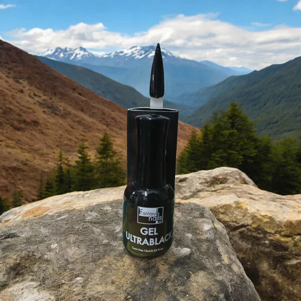 FANTASY NAILS GEL POLISH ULTRA BLACK #02