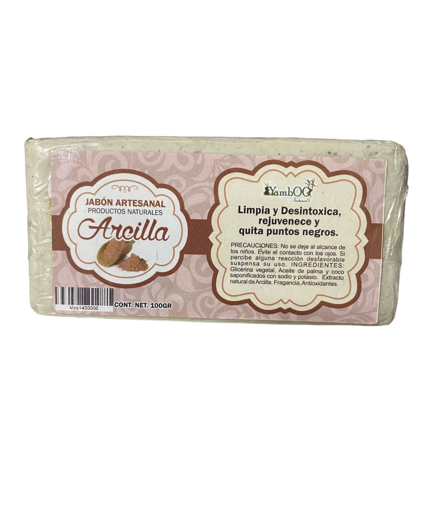 YAMBOO JABON ARTESANAL ARCILLA 100G