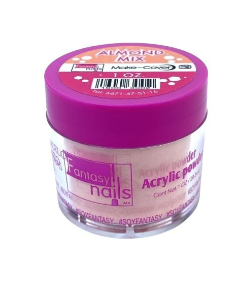 FANTASY NAILS POLVO ACRILICO ALMOND MIX 1OZ.