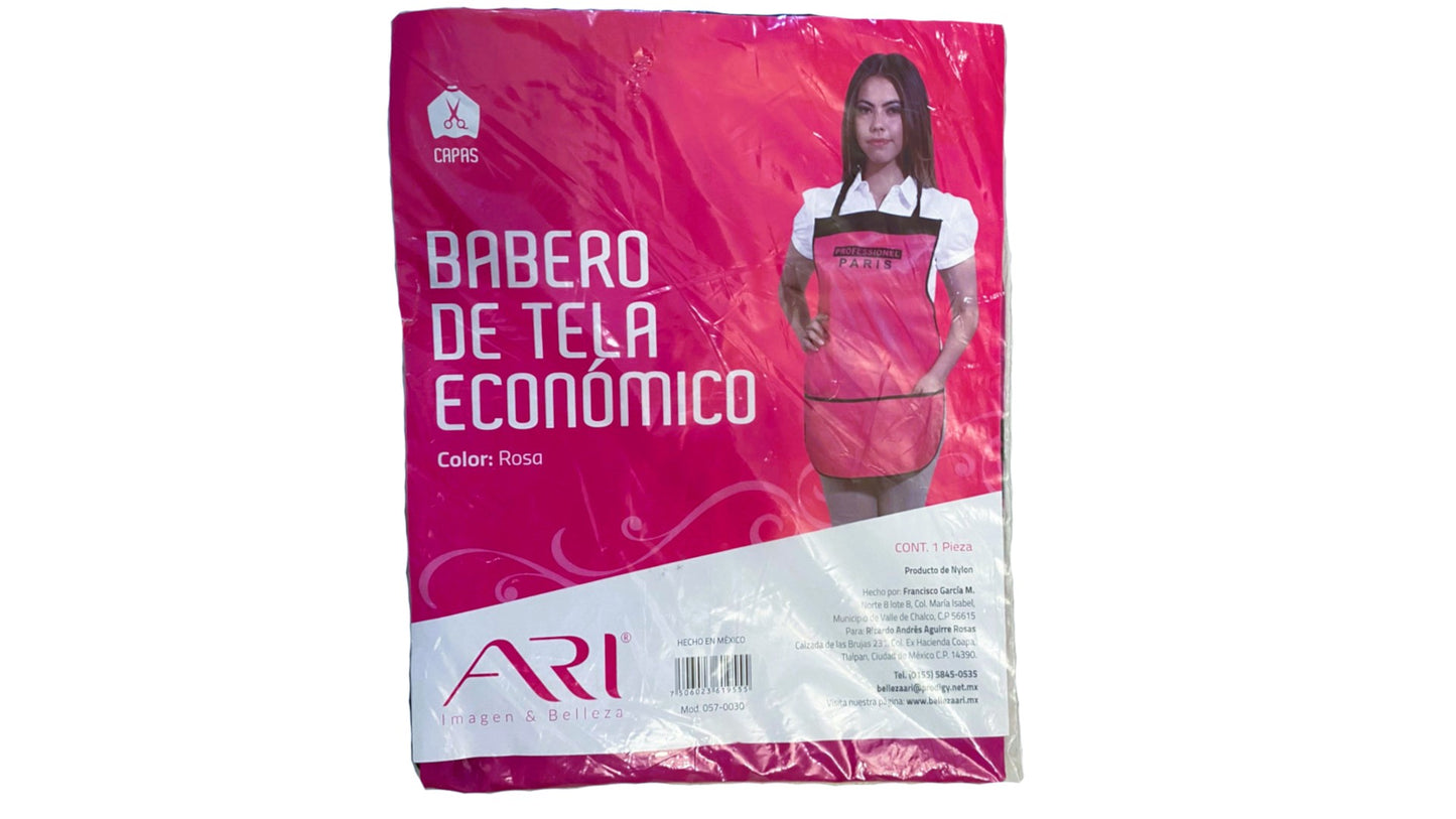 ARI MANDIL BABERO DE TELA ECO ROSA