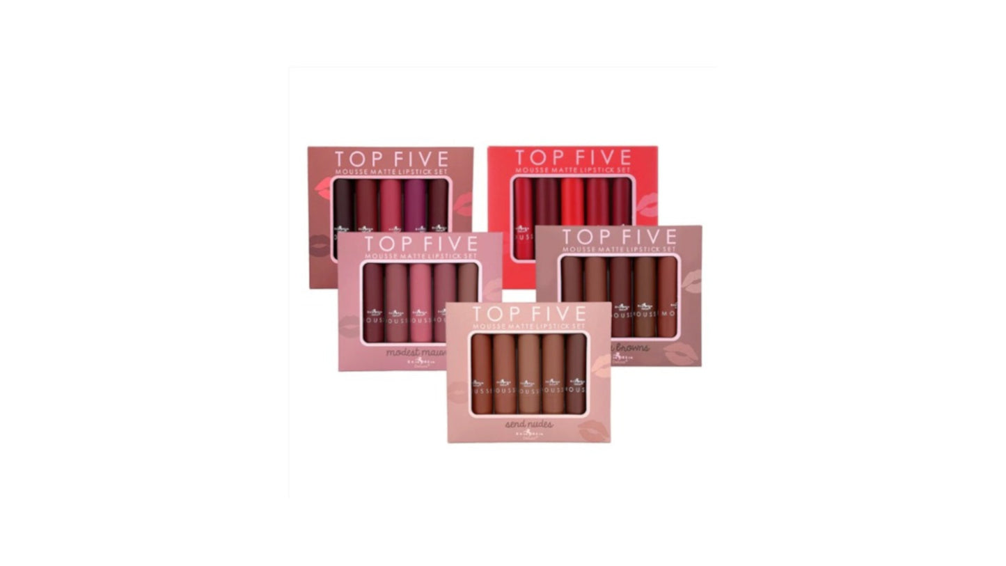 ITALIA LABIALES EN MOUSSE MATE - CONJUNTOS DE LOS CINCO MEJORES