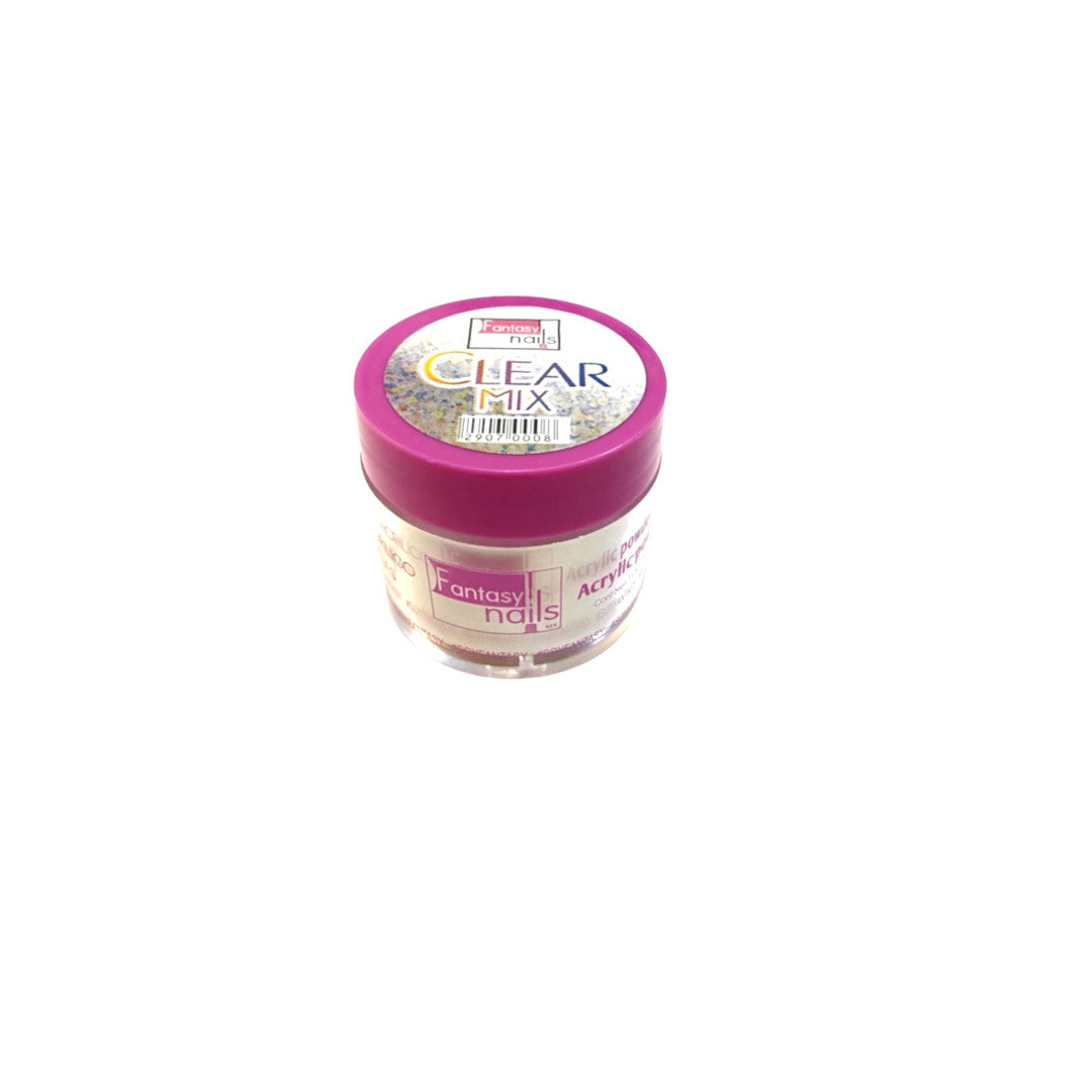 FANTASY NAILS POLVO ACRILICO CLEAR MIX 1 OZ