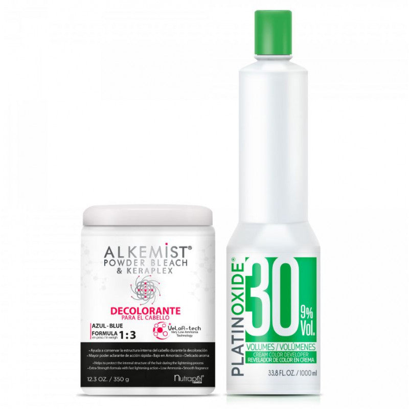 NUTRAPEL DECOLORANTE ALKEMIST + REVELADOR 30 VOL