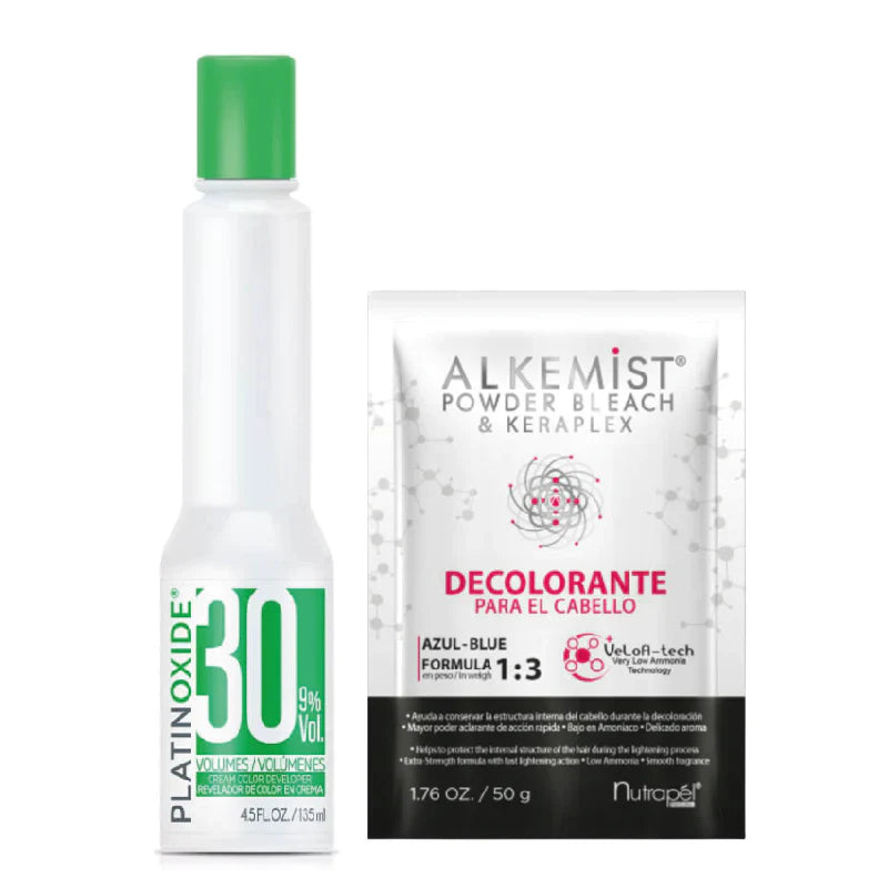 NUTRAPEL DECOLORANTE ALKEMIST + REVELADOR 30 VOL