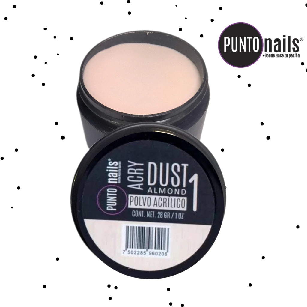 PUNTO NAILS POLVO ACRILICO DUST ALMOND 1OZ