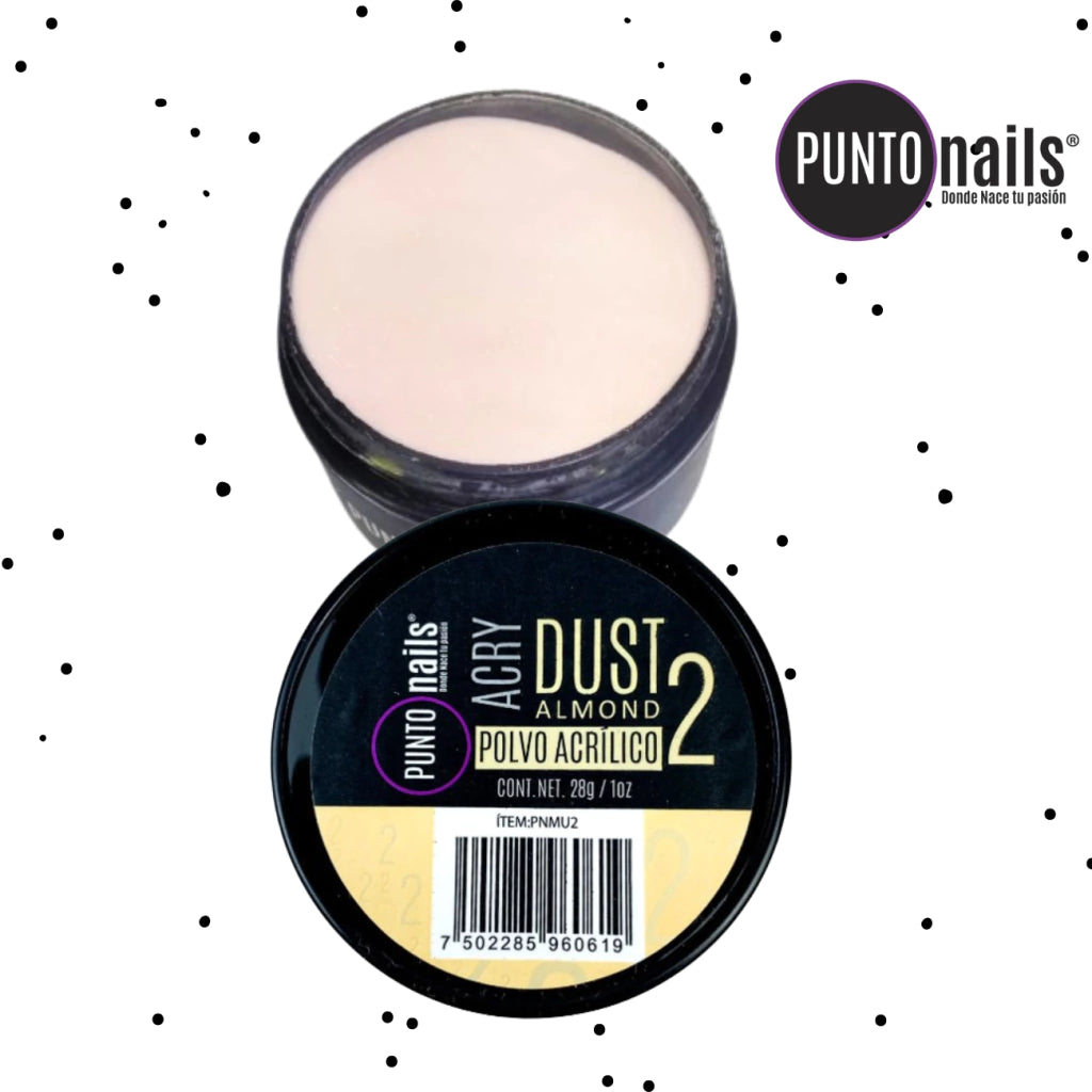 PUNTO NAILS POLVO ACRILICO DUST ALMOND 1OZ