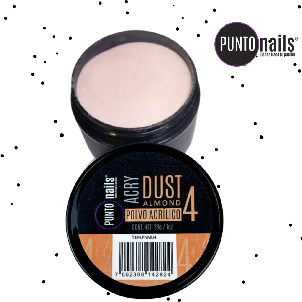 PUNTO NAILS POLVO ACRILICO DUST ALMOND 1OZ