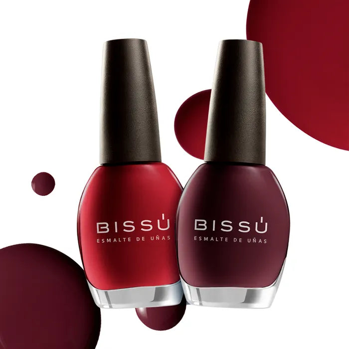 ESMALTES BISSU TONOS ROJOS, TINTOS Y PURPURA OSC.