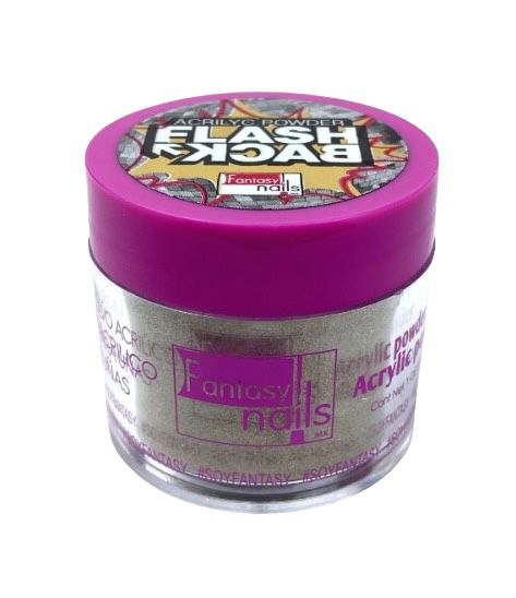 FANTASY NAILS POLVO ACRILICO FLASH BACK DORADO 1 OZ