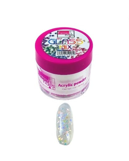 FANTASY NAILS POLVO ACRILICO GLASS MIX 1 OZ