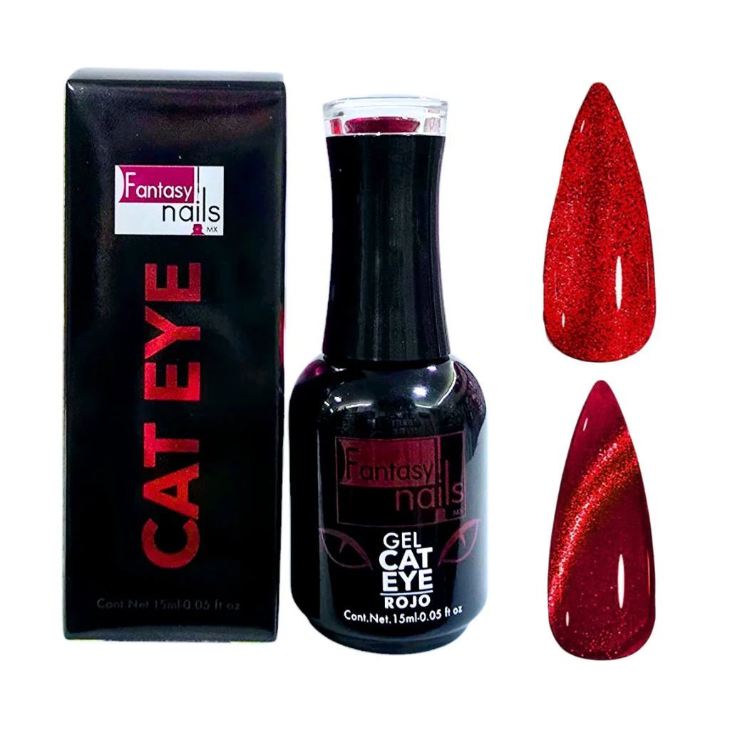 FANTASY NAILS GEL CAT EYE RED