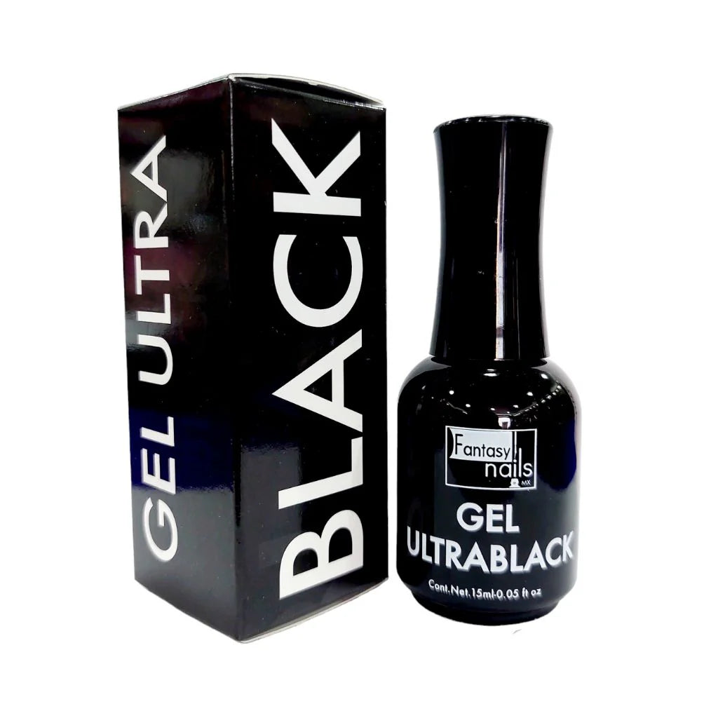 FANTASY NAILS GEL POLISH ULTRA BLACK #02