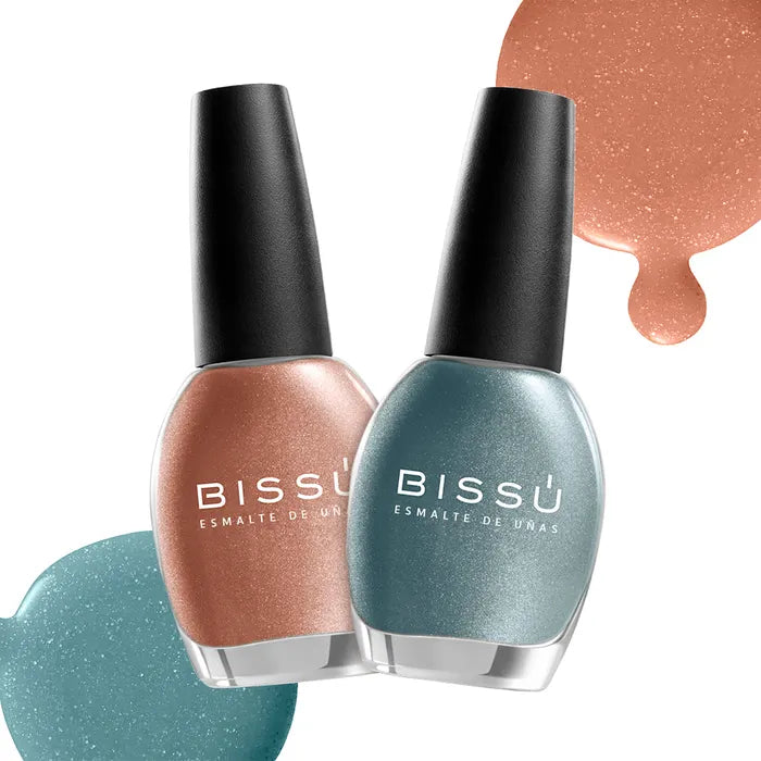 ESMALTES BISSU TONOS GRIS Y PLATA