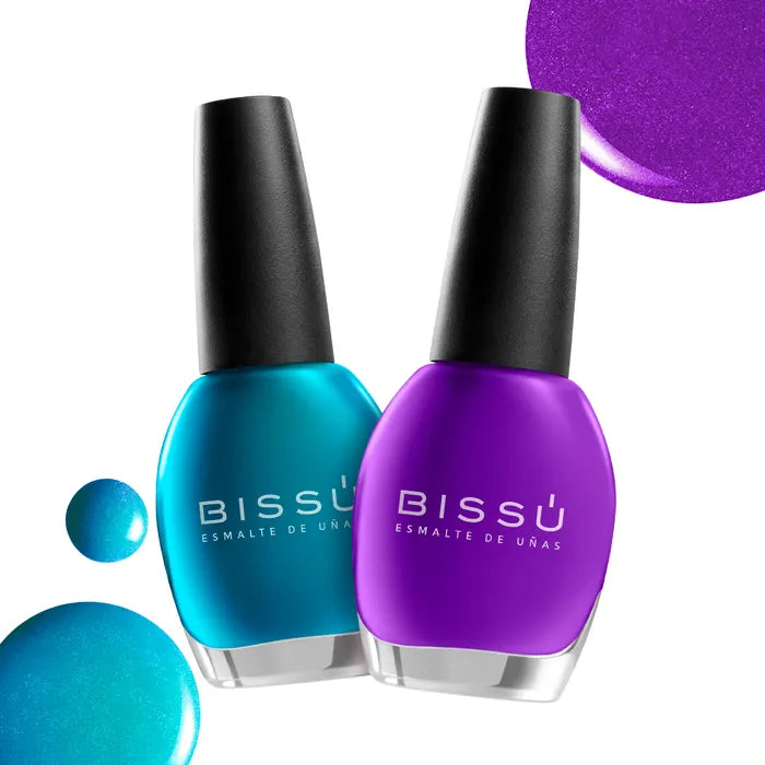 ESMALTES BISSU TONOS LILA Y MORADO