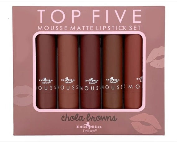 ITALIA LABIALES EN MOUSSE MATE - CONJUNTOS DE LOS CINCO MEJORES