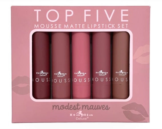 ITALIA LABIALES EN MOUSSE MATE - CONJUNTOS DE LOS CINCO MEJORES