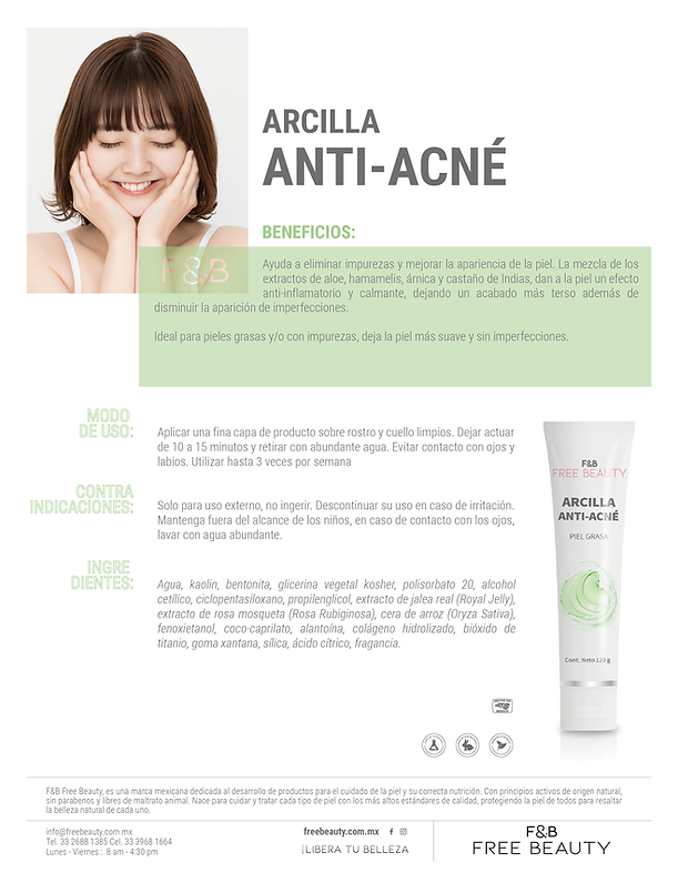 F&B ARCILLLA ANTI-ACNE F&B 120GR