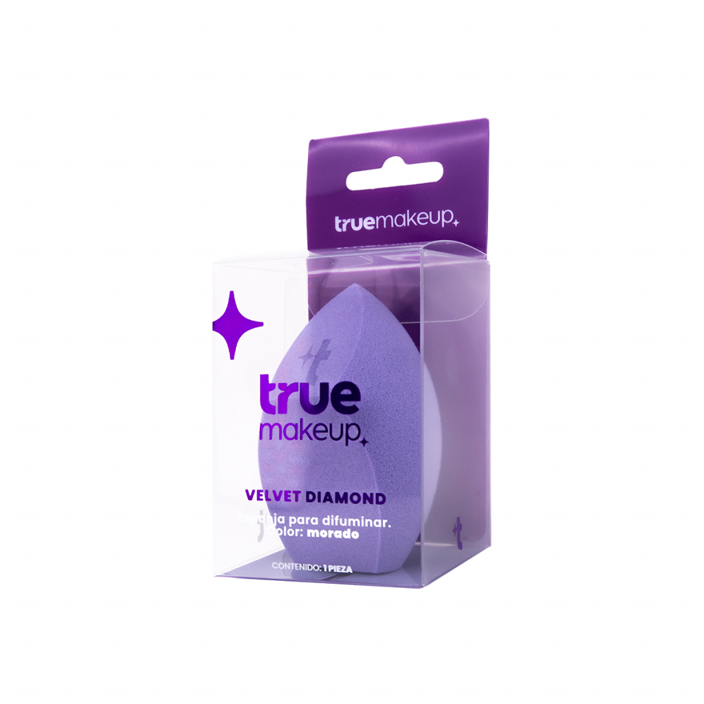 TRUE LASHES ESPONJA VELVET DIAMOND MORADA TM-EV02