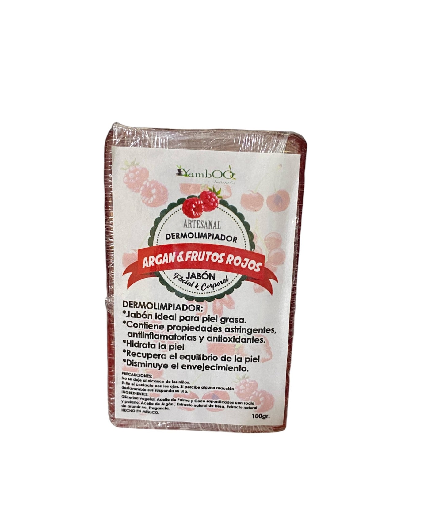 YAMBOO JABON ARTESANAL ARGAN Y FRUTOS ROJOS 100G