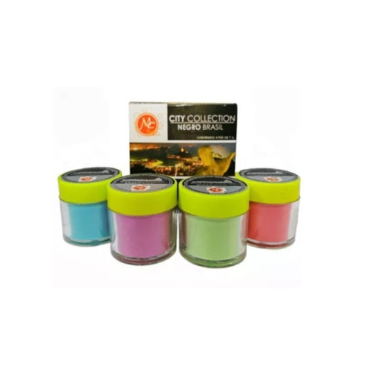 MC NAILS CAJA POLVO ACRILICO CITY NEGRO BRASIL 4PZ