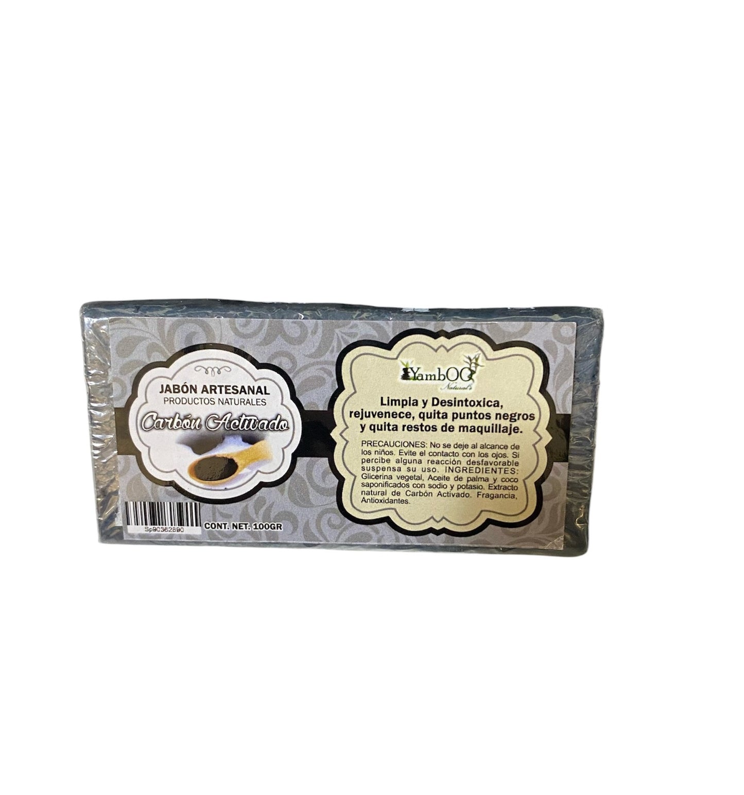 YAMBOO JABON ARTESANAL CARBON ACTIVADO 100G