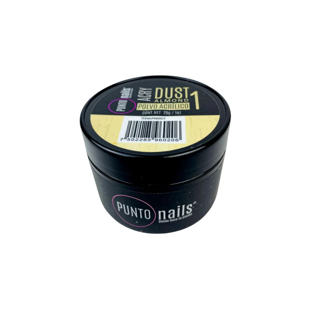 PUNTO NAILS POLVO ACRILICO DUST ALMOND 1OZ