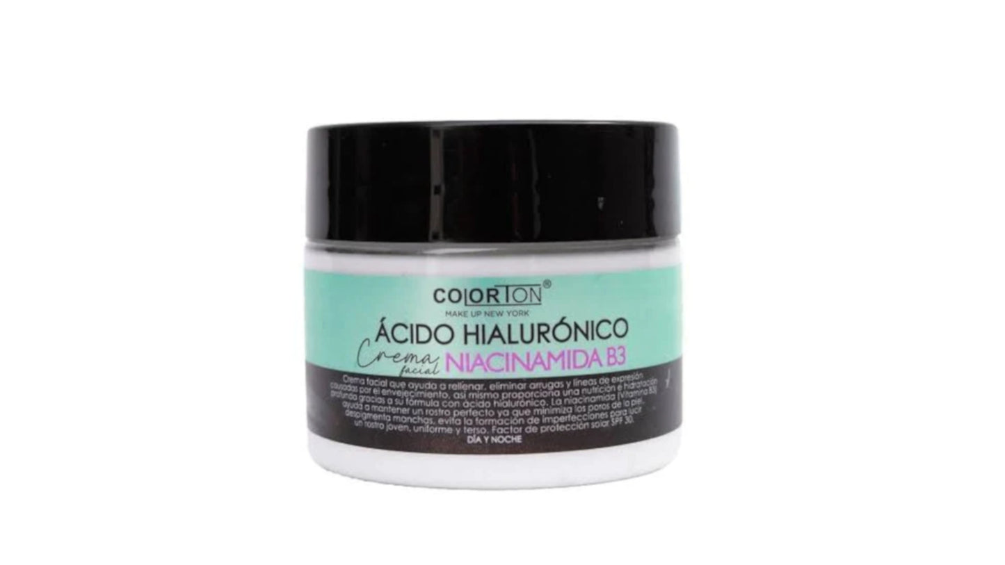 COLORTON CREMA FACIAL ÁCIDO HIALURÓNICO Y NIACINAMIDA B3