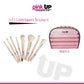 PINK UP SET DE BROCHAS COSMETIQUERA C/8 BROCHAS