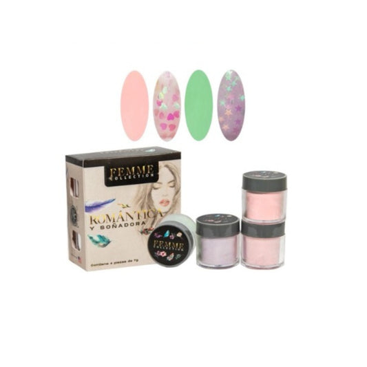 MC NAILS CAJA FEMME ROMANTICA Y SOÑADORA 4PZ